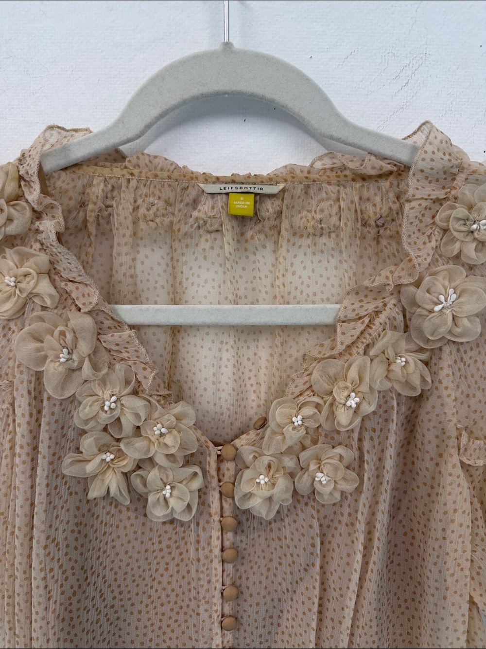 Leifsdottir Sheer Embellished Blouse - Picture 2 of 4